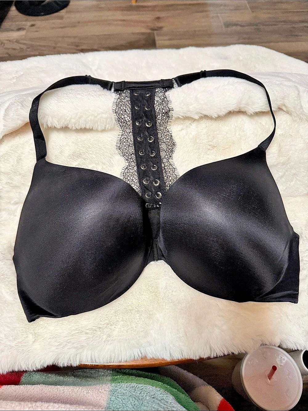 Victoria's Secret So Obsessed Push Up Black Bra With Lace Up Back, 38D NWT